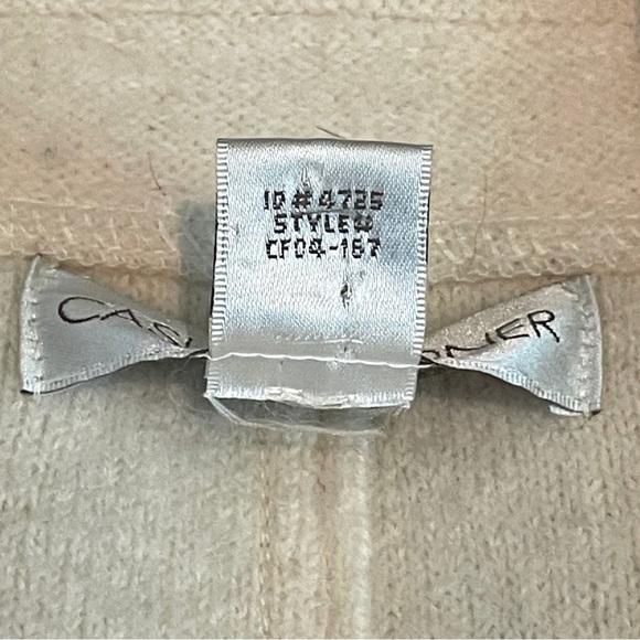 Vintage Casual Corner Neutral Cream Textured 100% Wool Staple Jacket Blazer - Picture 11 of 13